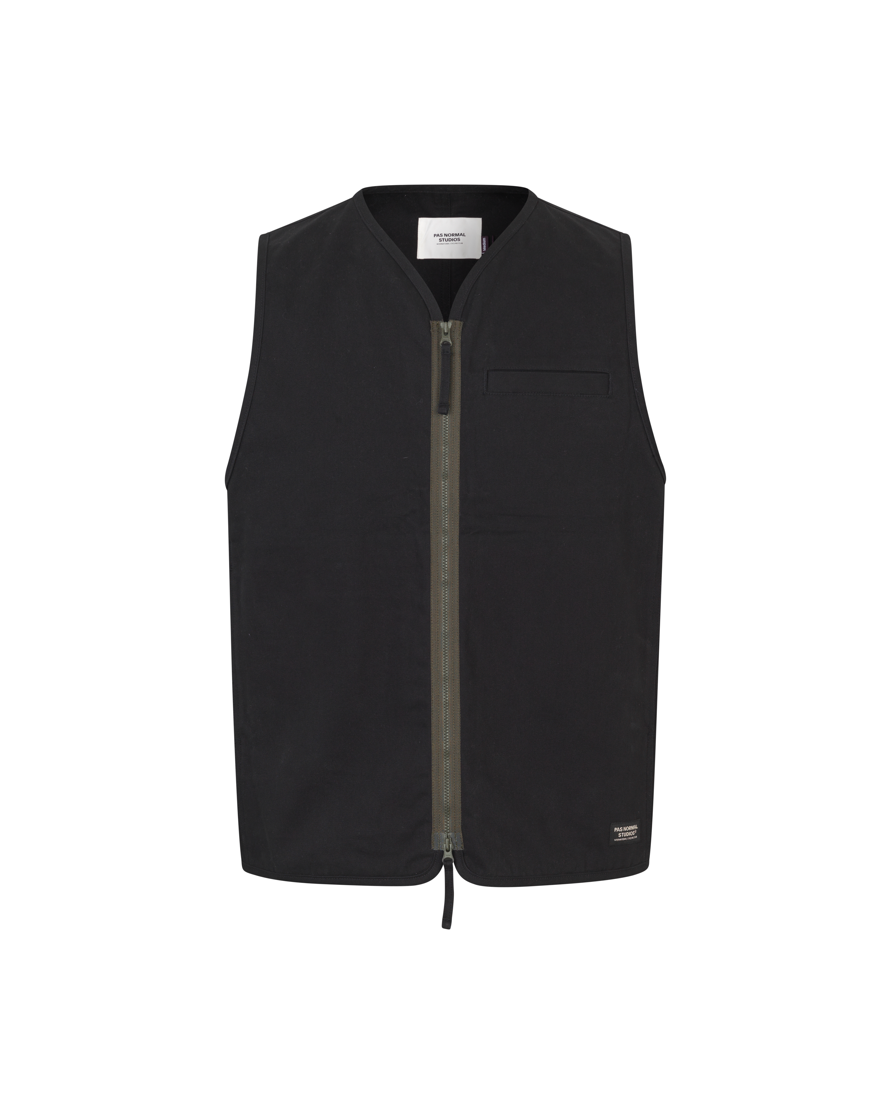 Off-Race Cotton Twill Vest - Black