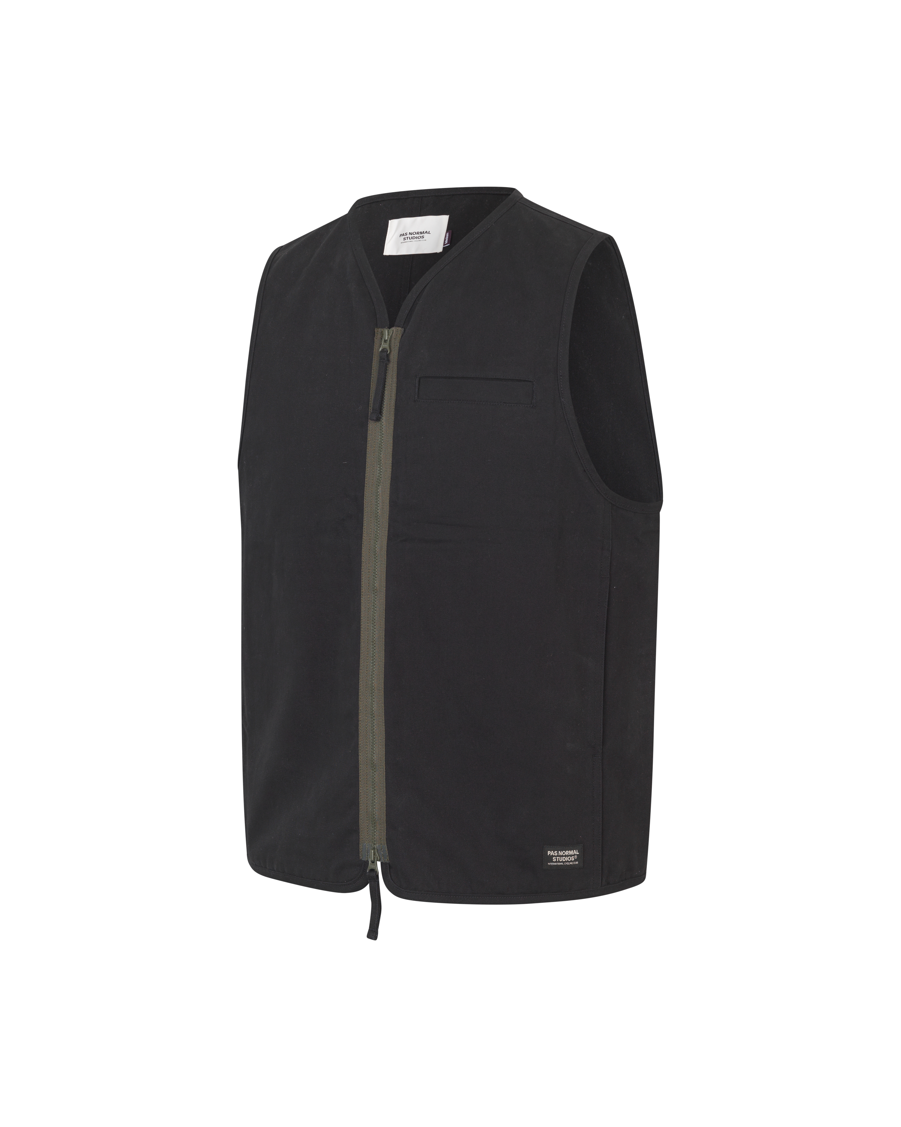 Off-Race Cotton Twill Vest - Black