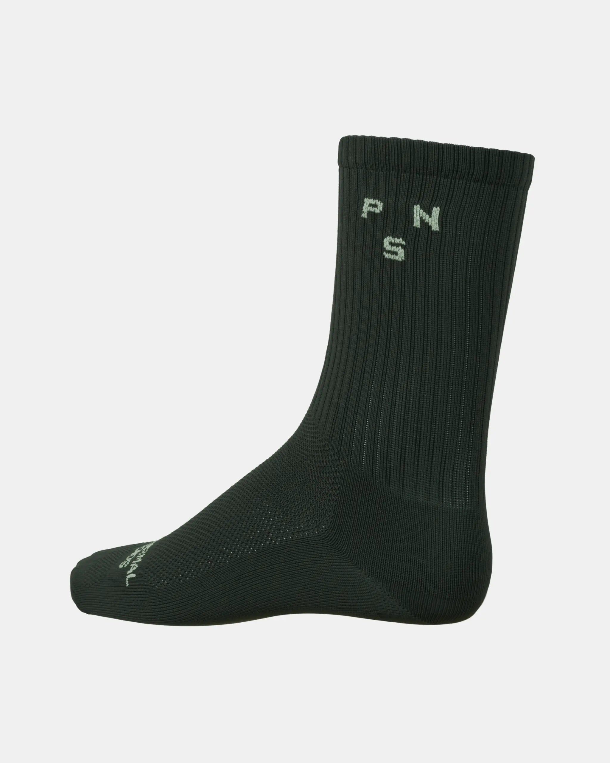 Off-Race Ribbed Socks - Dark Olive