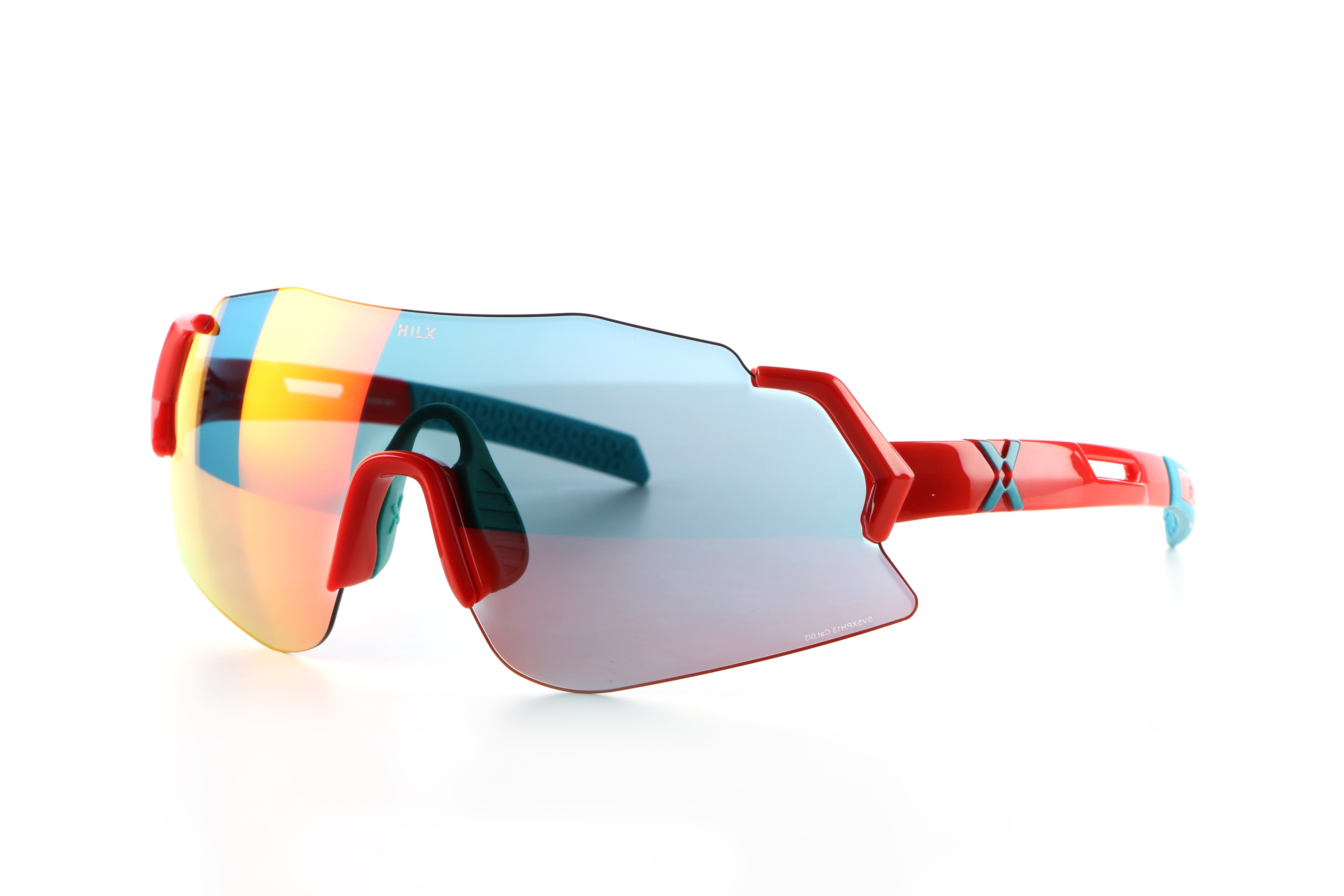 Savage 2.0 - Shiny Red / Blue with Photochromic Red Mirror Lens