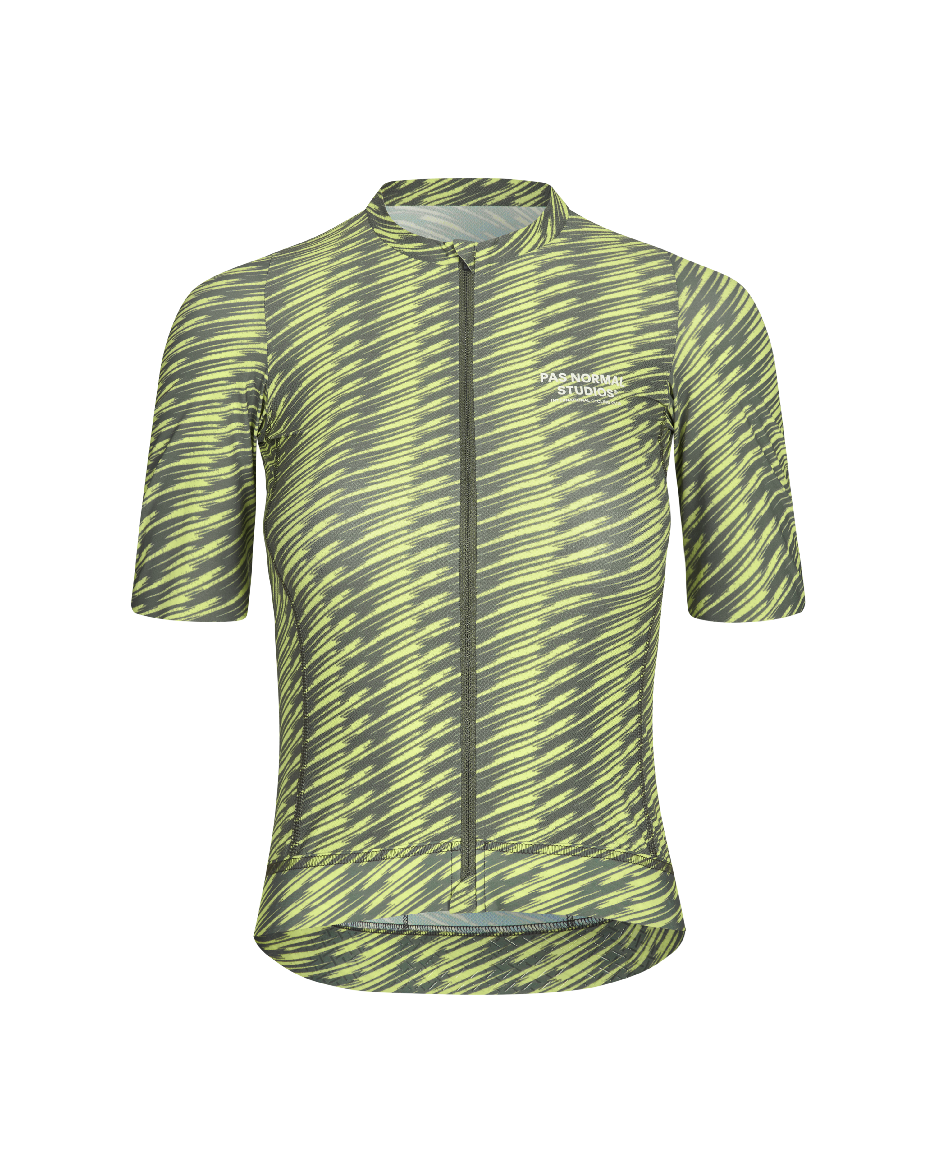 Women's Solitude Jersey - Dark Moss / Lime Green