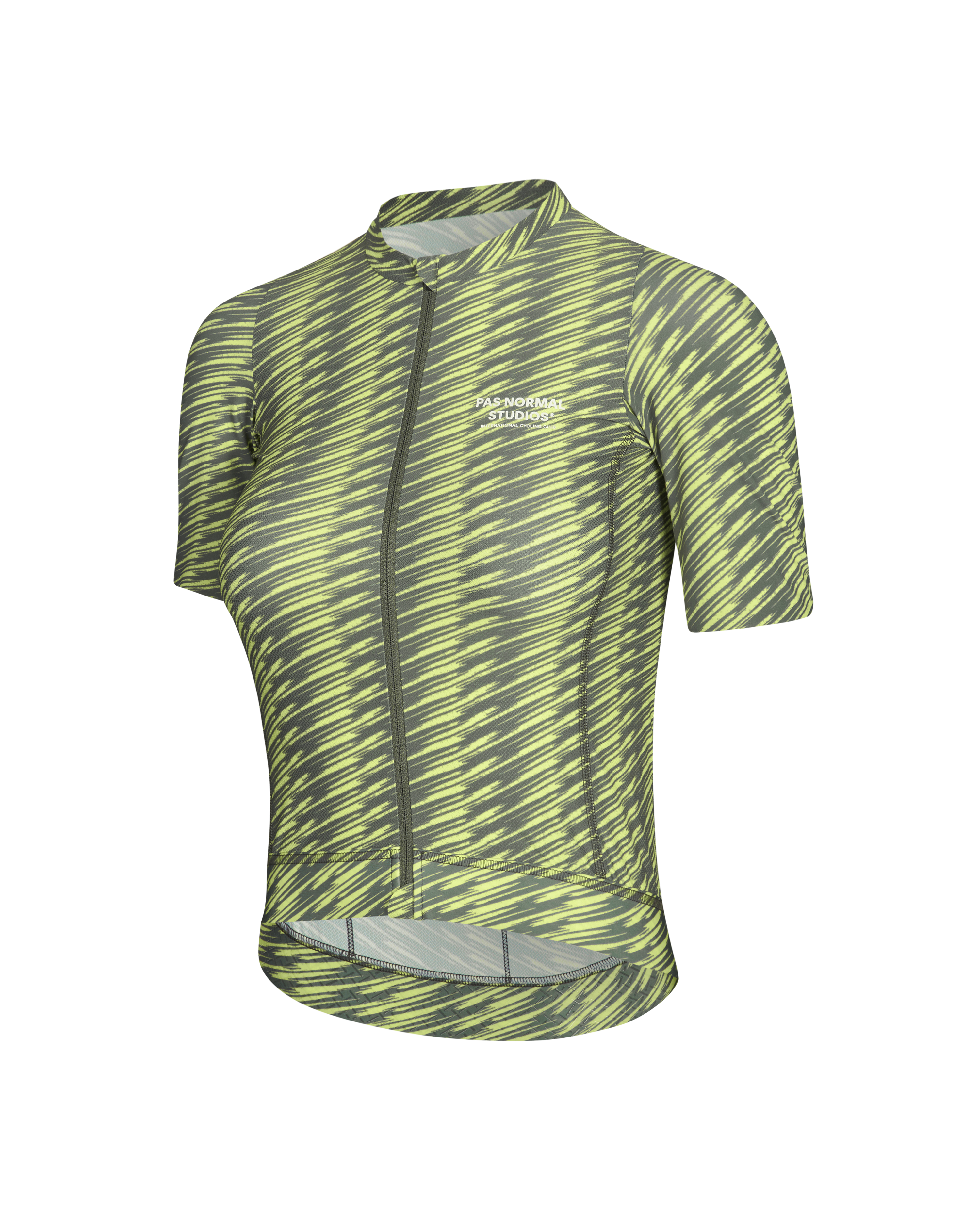 Women's Solitude Jersey - Dark Moss / Lime Green