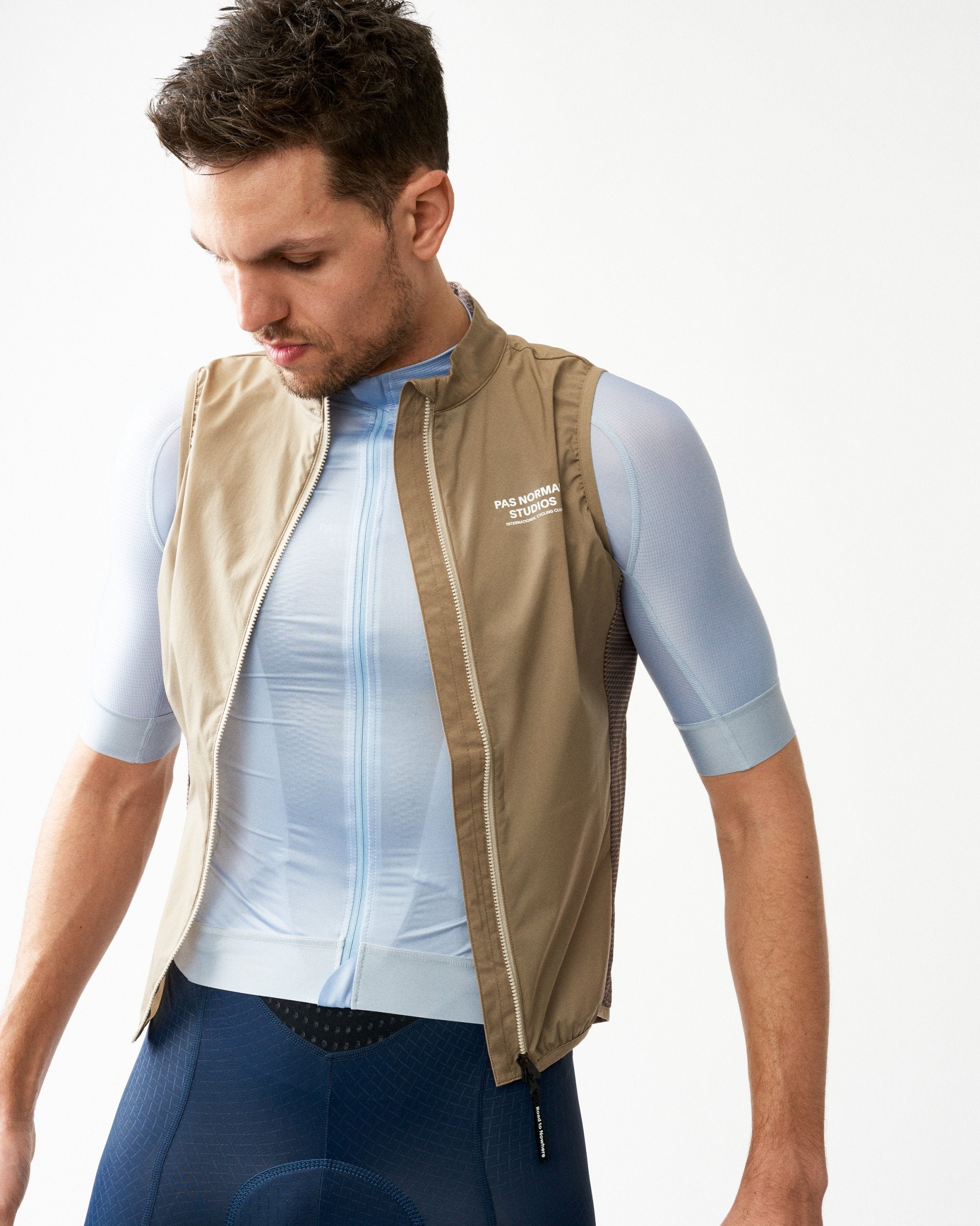 Men's Mechanism Stow Away Gilet - Beige