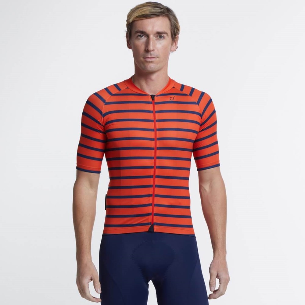 Navy Fire Red Breton SE Men's Jersey