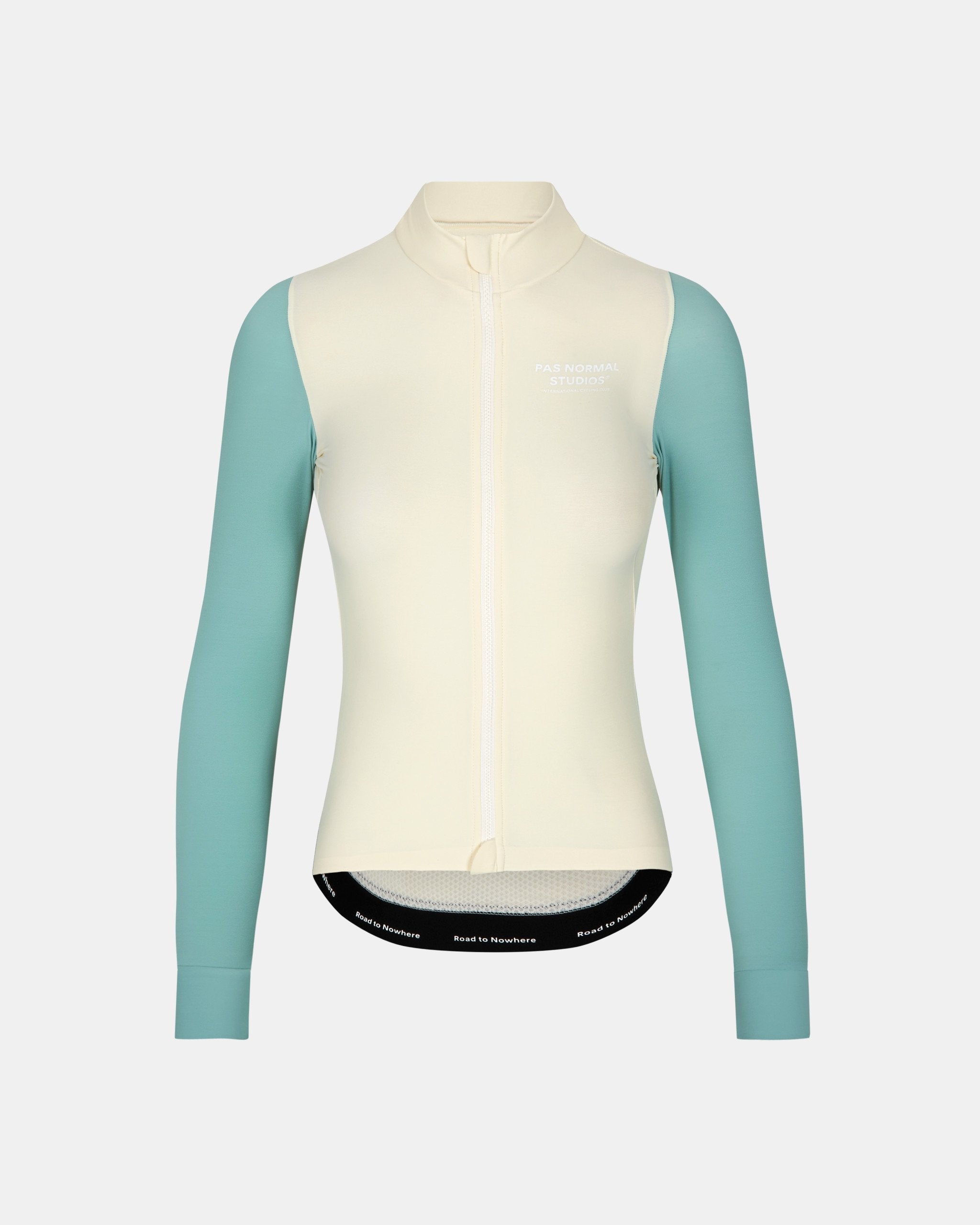 Women's Mechanism Long Sleeve Jersey - Off-White / Light Teal